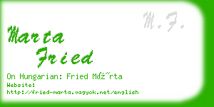 marta fried business card